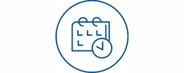 icono de reloj y calendario