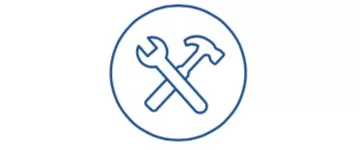 icono de martillo y llave