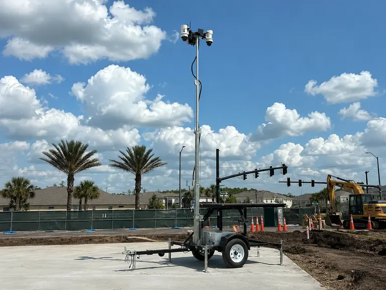 Security cameras at a jobsite