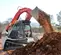 Cargador sobre orugas compacto Takeuchi rojo