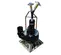 Cabezal de bomba, 4 in, hierro fundido HYDRATECH negro y plateado
