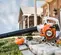 Soplador portátil, a gasolina STIHL gris, naranja y negro