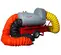 Calentador, 400,000 BTU, con ductos FROSTFGHTR gris, rojo, negro y amarillo