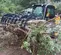 Gray Paladin Root Grapple Bucket Attachment on a Skid Steer