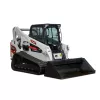 Cargador sobre orugas compacto de 3,400 lb BOBCAT blanco, negro y rojo