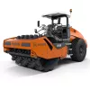 Hamm naranja y negro de 80 – 89 in Aplanadora vibratoria de tambor sencillo con pata de cabra montable de 27.5 toneladas