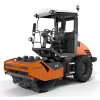 Hamm naranja y negro de 54 in Aplanadora vibratoria de tambor sencillo con pata de cabra montable de 7.7 toneladas