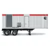 Generador remolcable de 800 – 1,000 kW, a diésel CUMMINS blanco, negro y rojo