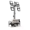 Torre de luz LED portátil, eléctrica GENERAC blanca, plateada y negra