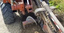 zanjadora en acción