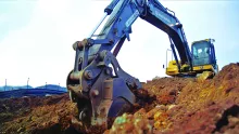 Earthmoving digger case excavator