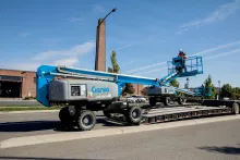 Aerial work platform on jobsite