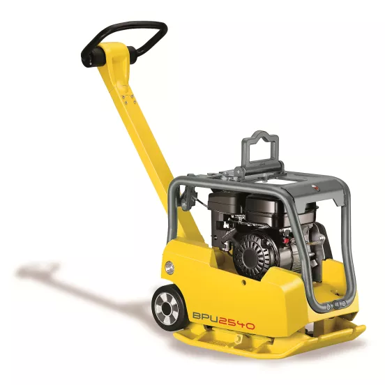 Compactador de placa vibratoria reversible Wacker-Neuson amarillo