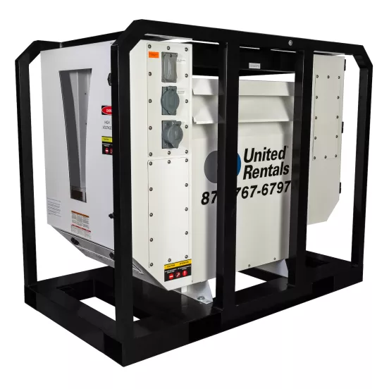 Transformador reductor de 1,000 kVA, 4,160 V a 480 V blanco y negro