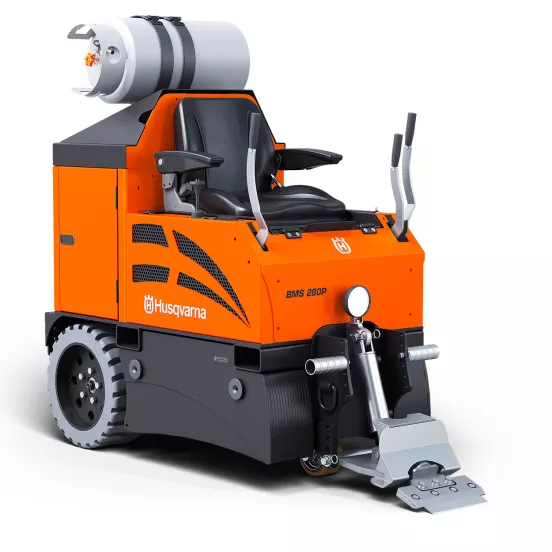 Raspador de piso montable a propano Husqvarna naranja y gris