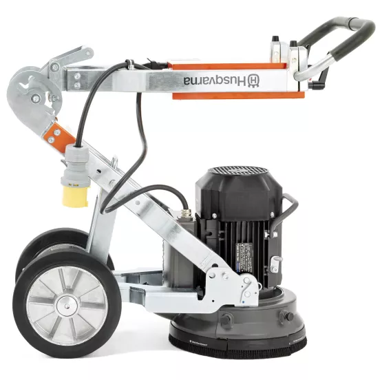 Esmeril para concreto manual, cabeza individual, eléctrico HUSQVARNA naranja, plateado y negro