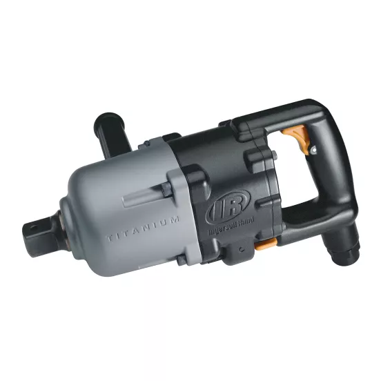 Herramienta de impacto neumático con zócalo de 1 pulgada y mango en D Ingersoll Rand plateada y negra