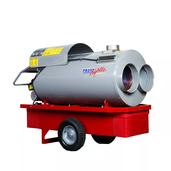Calentador, 420,000 – 500,000 BTU/h, a diésel/gasóleo, con ductos FROSTFGHTR gris y rojo
