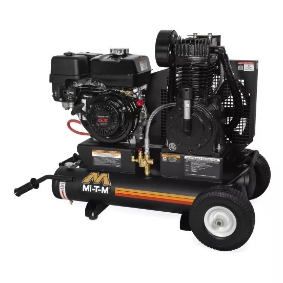 Compresor de aire, 15 – 20 CFM, a gasolina Mi-T-M negro