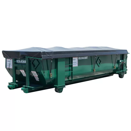 Tanque roll-off con lona enrollable Pinnacle verde