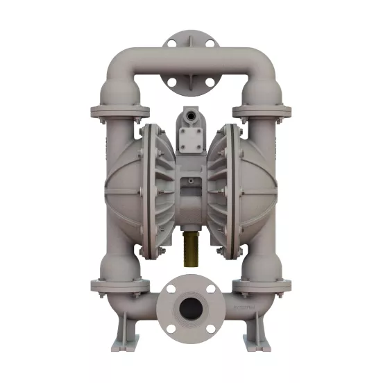Bomba de doble diafragma neumática, 2 in, acero inoxidable VERSAMATIC gris