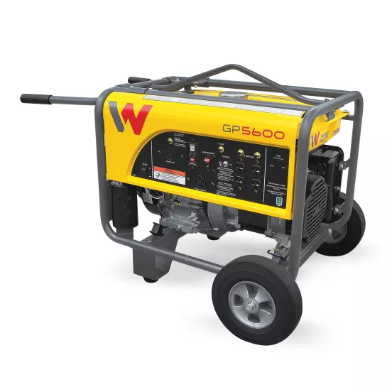 Generador portátil de 5,500 – 5,900 W, a gasolina WACKER amarillo y gris