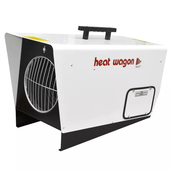 Calentador, 65,000 BTU, 240 V/monofásico, eléctrico HEATWAGON blanco y negro