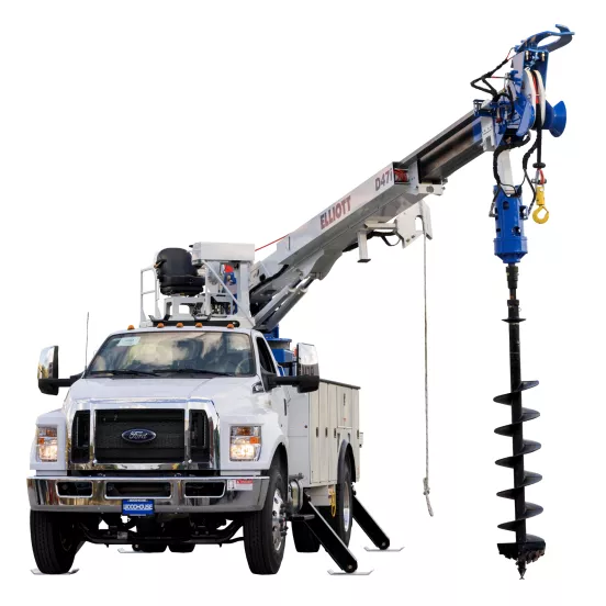 Blanco, Elliott, 47 ft camión excavador Derrick